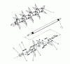 Husqvarna DT 20 (968999190) - Dethatcher (2000-09 & After) Listas de piezas de repuesto y dibujos Spring Tine Shaft Assembly