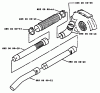Husqvarna 140 B - Backpack Blower (1996-01 & After) Ersatzteile Blower Tubes (Frame Mount Throttle)