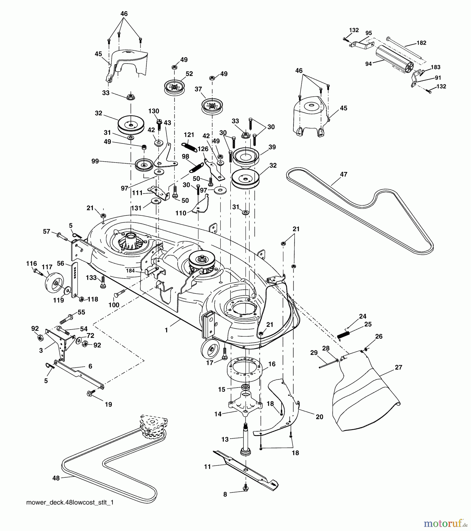  Husqvarna Rasen und Garten Traktoren YTH 2448 (960130007) (917.279081) - Husqvarna Yard Tractor (2005-08 & After) (Sears Craftsman) Mower Deck