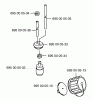 Husqvarna 145 BF - Backpack Blower (1997-07 & After) Listas de piezas de repuesto y dibujos Fuel Line, Filter, & Fuel Cap