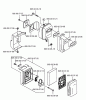 Husqvarna 145 BF - Backpack Blower (Carb II) (2001-04 & After) (California) Listas de piezas de repuesto y dibujos Muffler & Air Filter