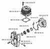Husqvarna 145 BT - Backpack Blower (1997-05 & After) Listas de piezas de repuesto y dibujos Cylinder & Crankcase