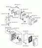 Husqvarna 145 BT - Backpack Blower (Carb II) (2001-04 & After) (California) Listas de piezas de repuesto y dibujos Muffler & Air Filter