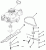 Husqvarna 580 RSE (601100021) - Walk-Behind Mower (2001-06 & After) Listas de piezas de repuesto y dibujos Blade And Belt
