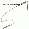 Husqvarna 40 B - Backpack Blower (1991-12 & After) Listas de piezas de repuesto y dibujos Throttle Cable