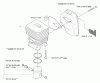 Husqvarna HA 850 - Hedge Trimmer Attachment (2005-10 to 2009-03) Listas de piezas de repuesto y dibujos Piston / Cylinder / Muffler