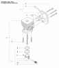 Husqvarna 327 HE 3X - Hedge Trimmer (2009-04 & After) Listas de piezas de repuesto y dibujos Cylinder Piston & Muffler