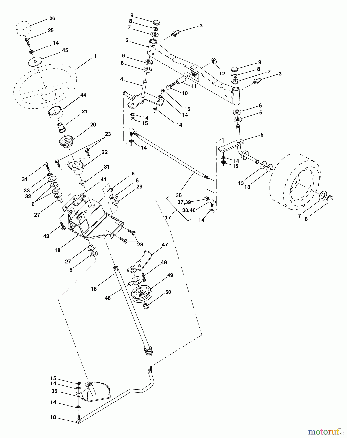  Husqvarna Rasen und Garten Traktoren GTH 2350 (954568540) (GTHK2350A) - Husqvarna Garden Tractor (2002-07 & After) Steering Assembly