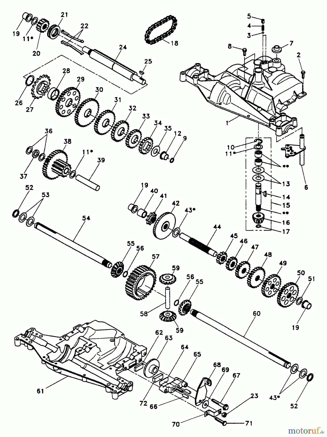  Husqvarna Rasen und Garten Traktoren LR 12 (954002701) (HC12R38B) - Husqvarna Lawn Tractor (1994-10 to 1995-12) Transaxle Dana (Model No. 4360-79)