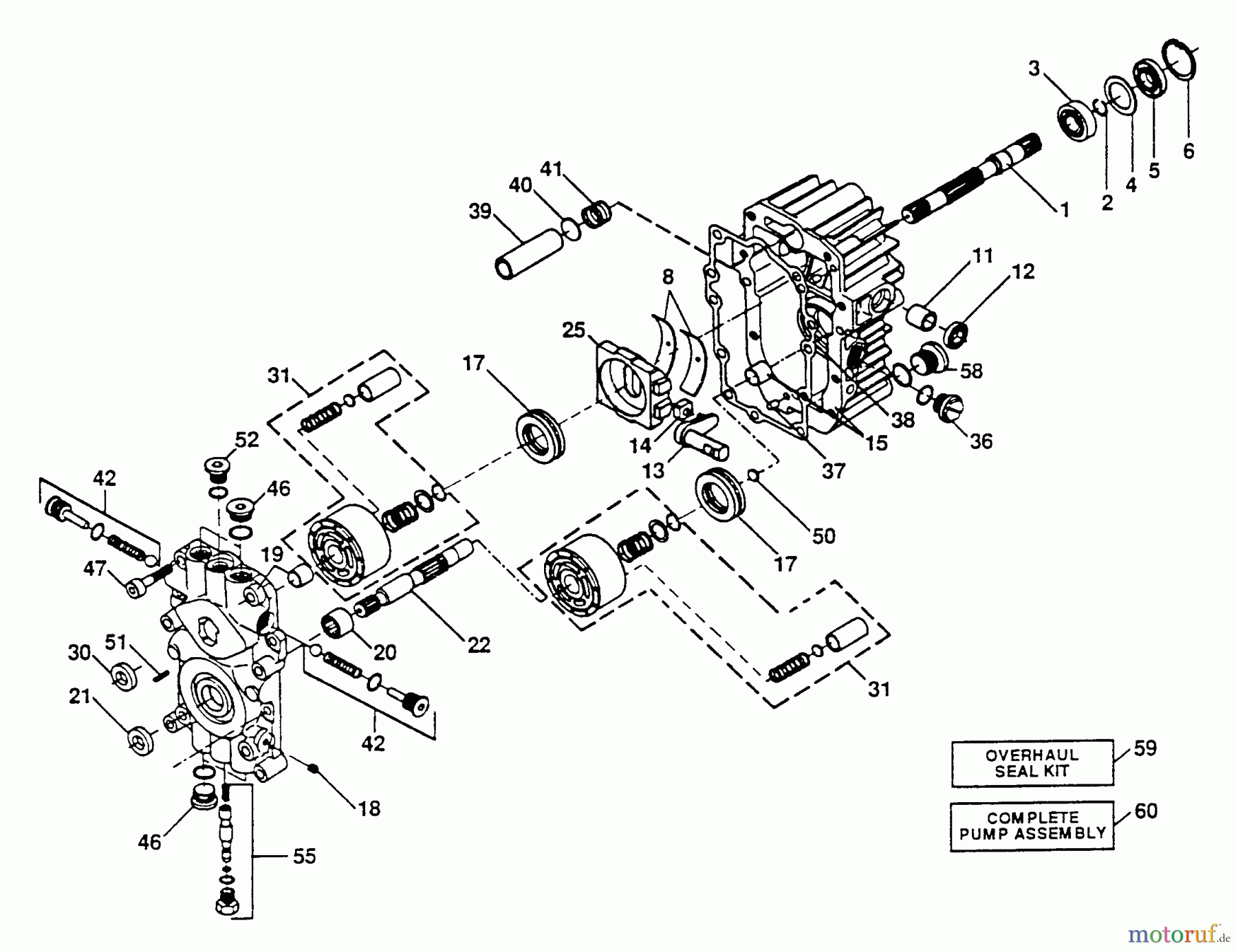  Husqvarna Rasen und Garten Traktoren LT 140 (954000512) (HU4H42A) - Husqvarna Lawn Tractor (1993-01 & After) Sunstrand Pump Assembly