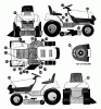Husqvarna LT 4140H (E4014-040) - Lawn Tractor (1994-01 & After) Spareparts Decals