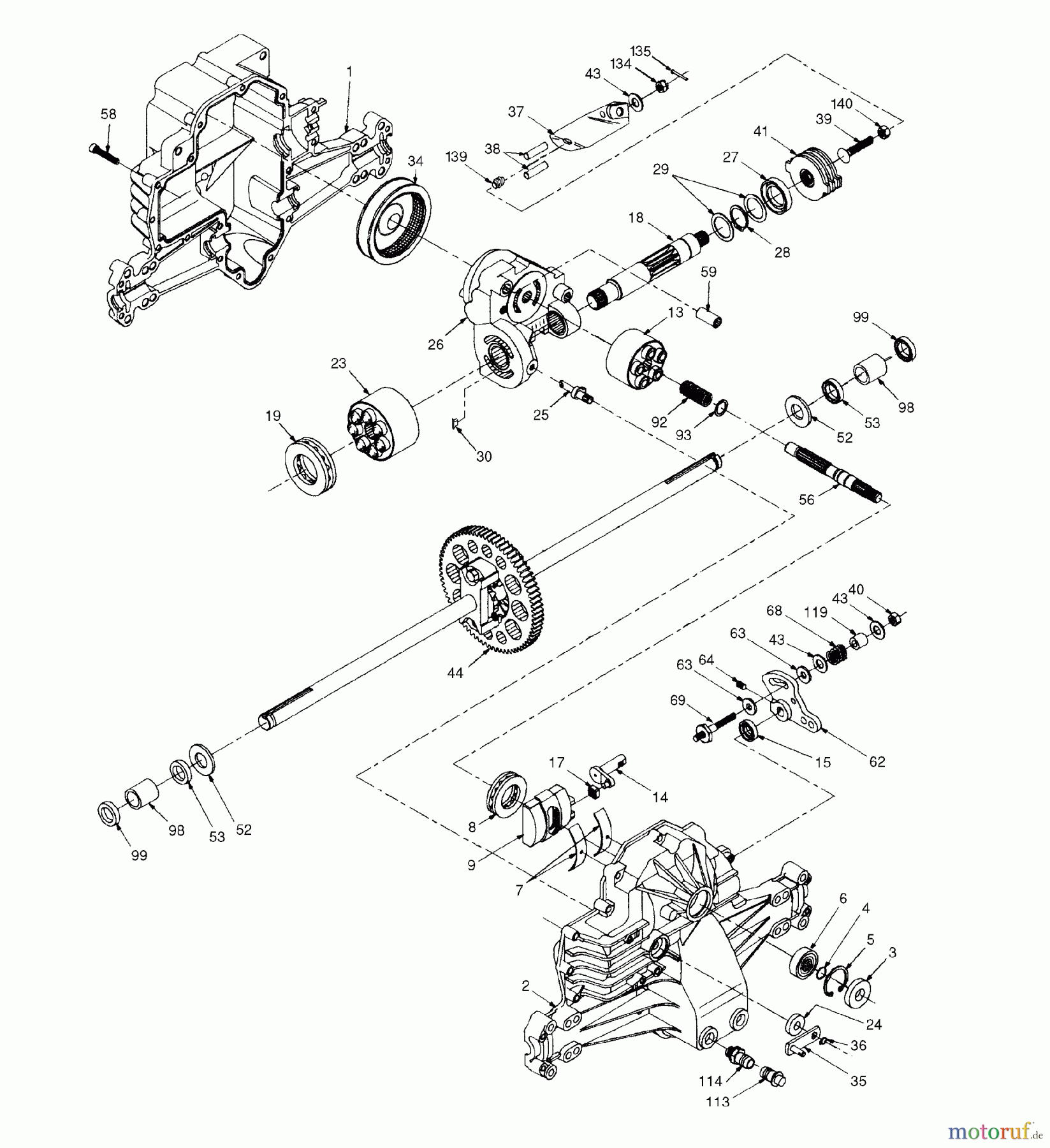  Husqvarna Rasen und Garten Traktoren LTH 130 (954830061B) - Husqvarna Lawn Tractor (1996-02 & After) Hydro Transaxle