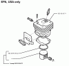 Jonsered 2071 - Chainsaw (1998-04) Listas de piezas de repuesto y dibujos CYLINDER PISTON