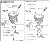 Jonsered 2141 - Chainsaw (2000-08) Listas de piezas de repuesto y dibujos CYLINDER PISTON