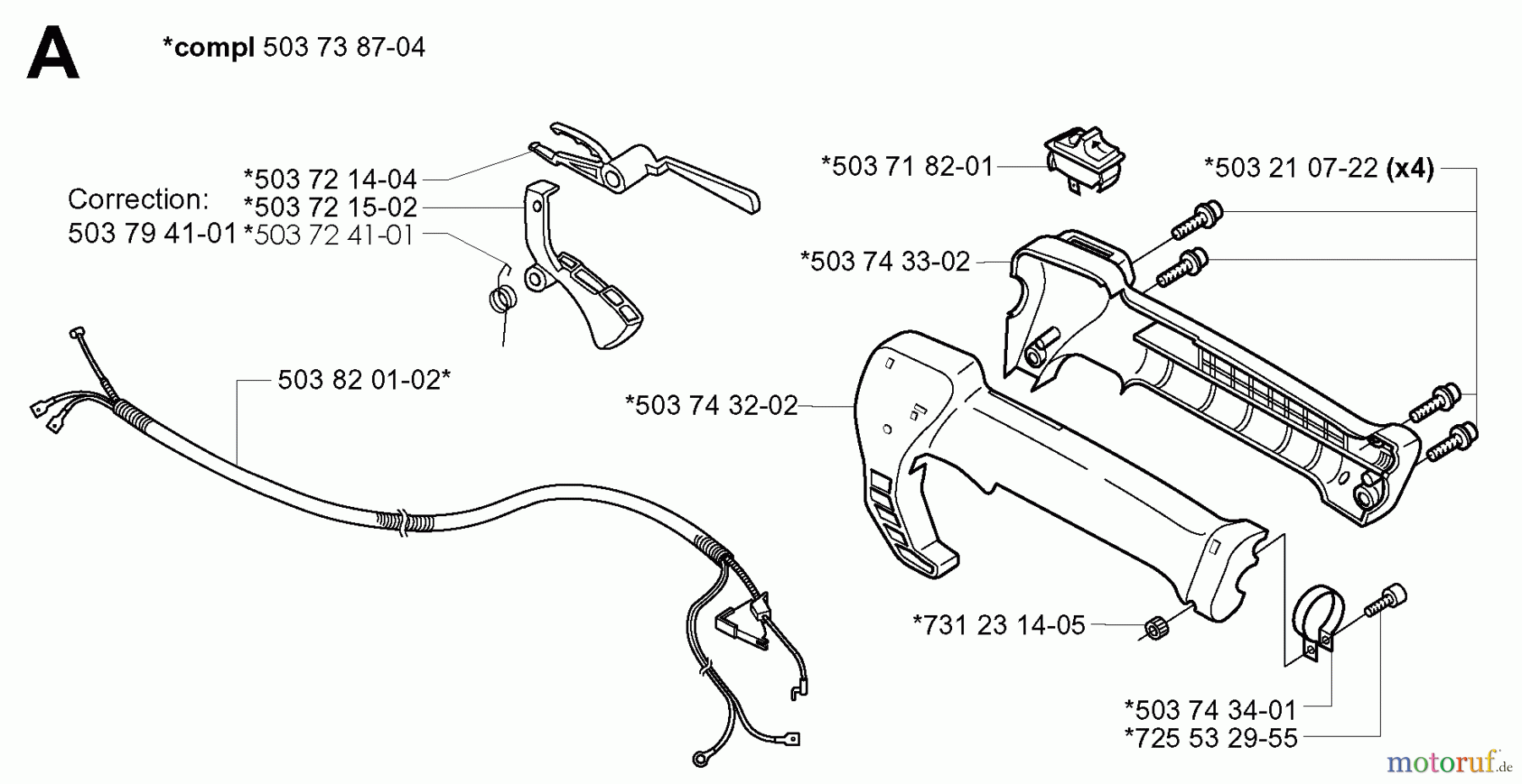  Jonsered Motorsensen, Trimmer BP2040 - Jonsered String/Brush Trimmer (2000-10) THROTTLE CONTROLS #1