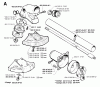 Jonsered RS44 - String/Brush Trimmer (1993-05) Listas de piezas de repuesto y dibujos BEVEL GEAR SHAFT
