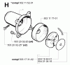 Jonsered RS44 - String/Brush Trimmer (2001-03) Listas de piezas de repuesto y dibujos CLUTCH