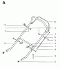 Jonsered 400 S - Walk-Behind Mower (1996-01) Listas de piezas de repuesto y dibujos HANDLE CONTROLS