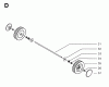 Jonsered 400 S - Walk-Behind Mower (1996-01) Listas de piezas de repuesto y dibujos WHEELS TIRES