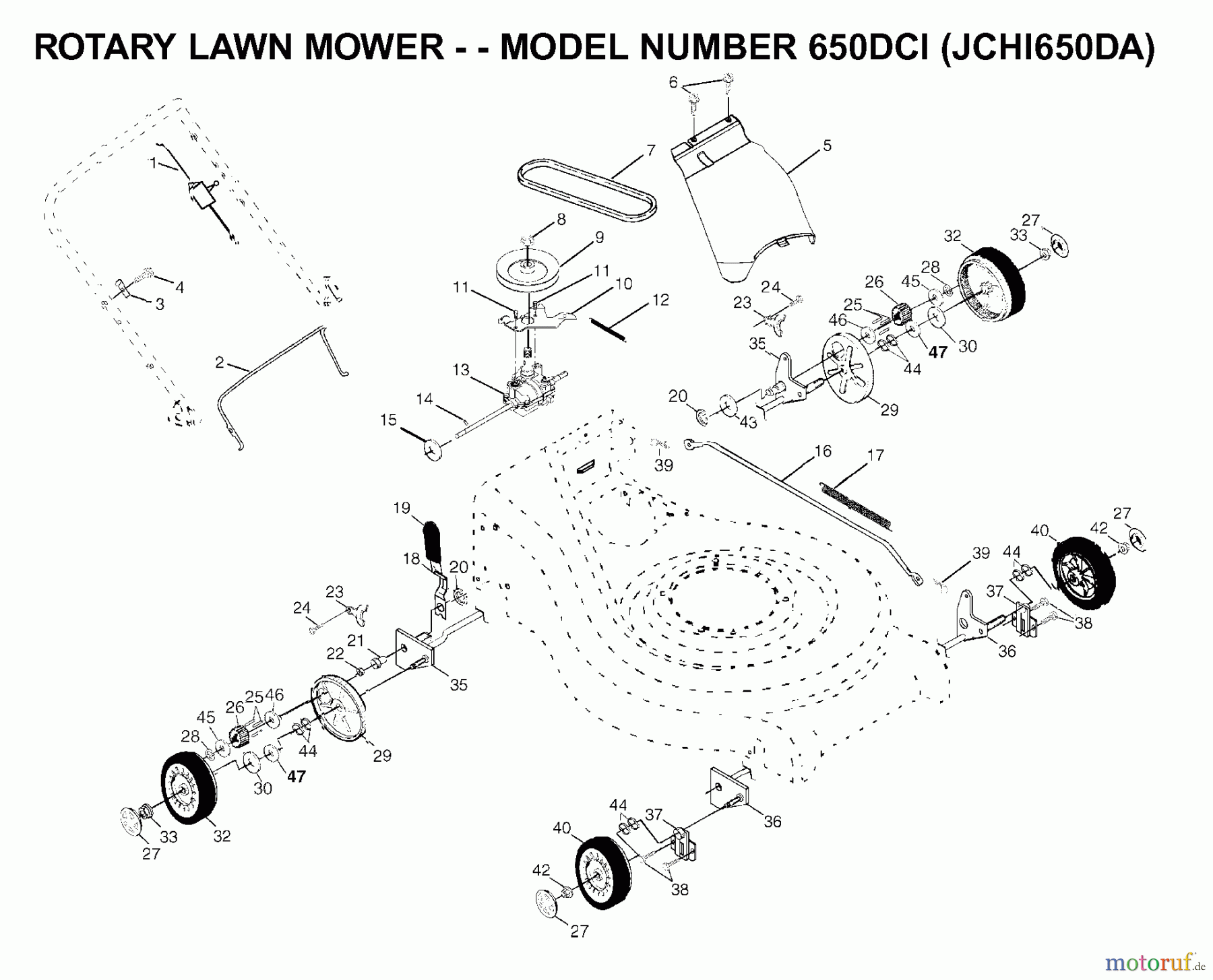  Jonsered Rasenmäher 650DCI (JCHI650DA) - Jonsered Walk-Behind Mower (2001-03) PRODUCT COMPLETE #2