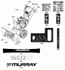 Murray 16533ES (1696031) - 33" Dual Stage Snowthrower (2011) Listas de piezas de repuesto y dibujos Decals Group (2989804)