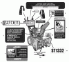 Murray ST1332 (632130x16D) - Frontier 32" Dual Stage Snow Thrower (2005) Listas de piezas de repuesto y dibujos Decals