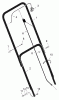 Murray 20101C - 20" Walk-Behind Mower (2000) Listas de piezas de repuesto y dibujos Handle Assembly