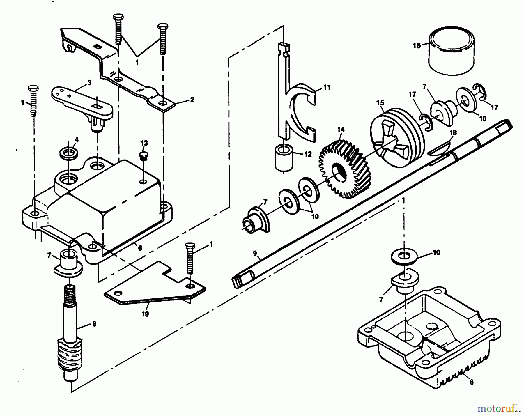 Poulan / Weed Eater Rasenmäher PP752PHKA - Poulan Pro Walk-Behind Mower GEARCASE ASSEMBLY