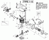 Poulan / Weed Eater 2050 (Type 2) - Poulan Pioneer Chainsaw Listas de piezas de repuesto y dibujos Engine Assembly Type 1-5
