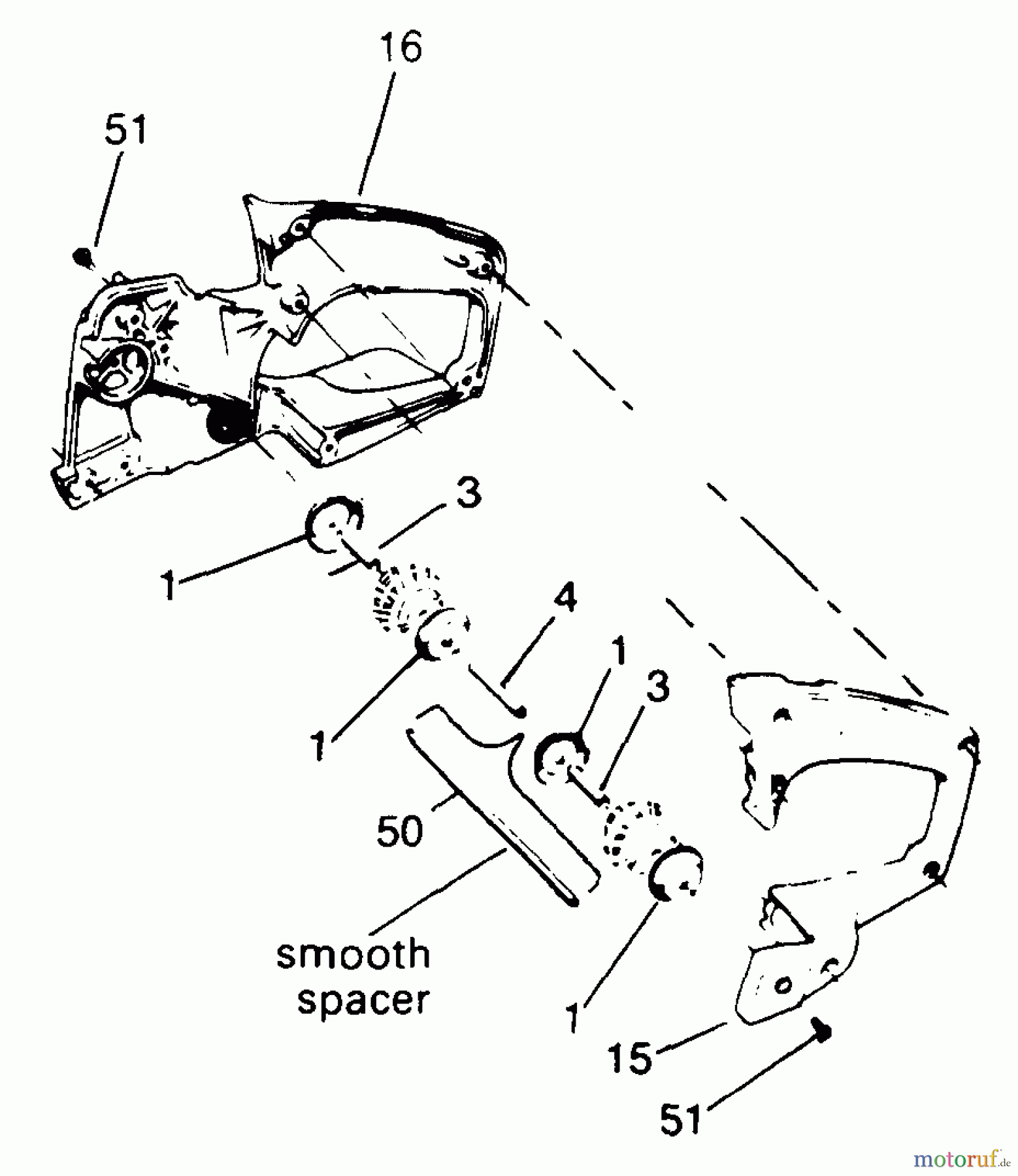  Poulan / Weed Eater Motorsägen 3700 - Poulan Chainsaw Rear Handle Isolator System (Old Style)