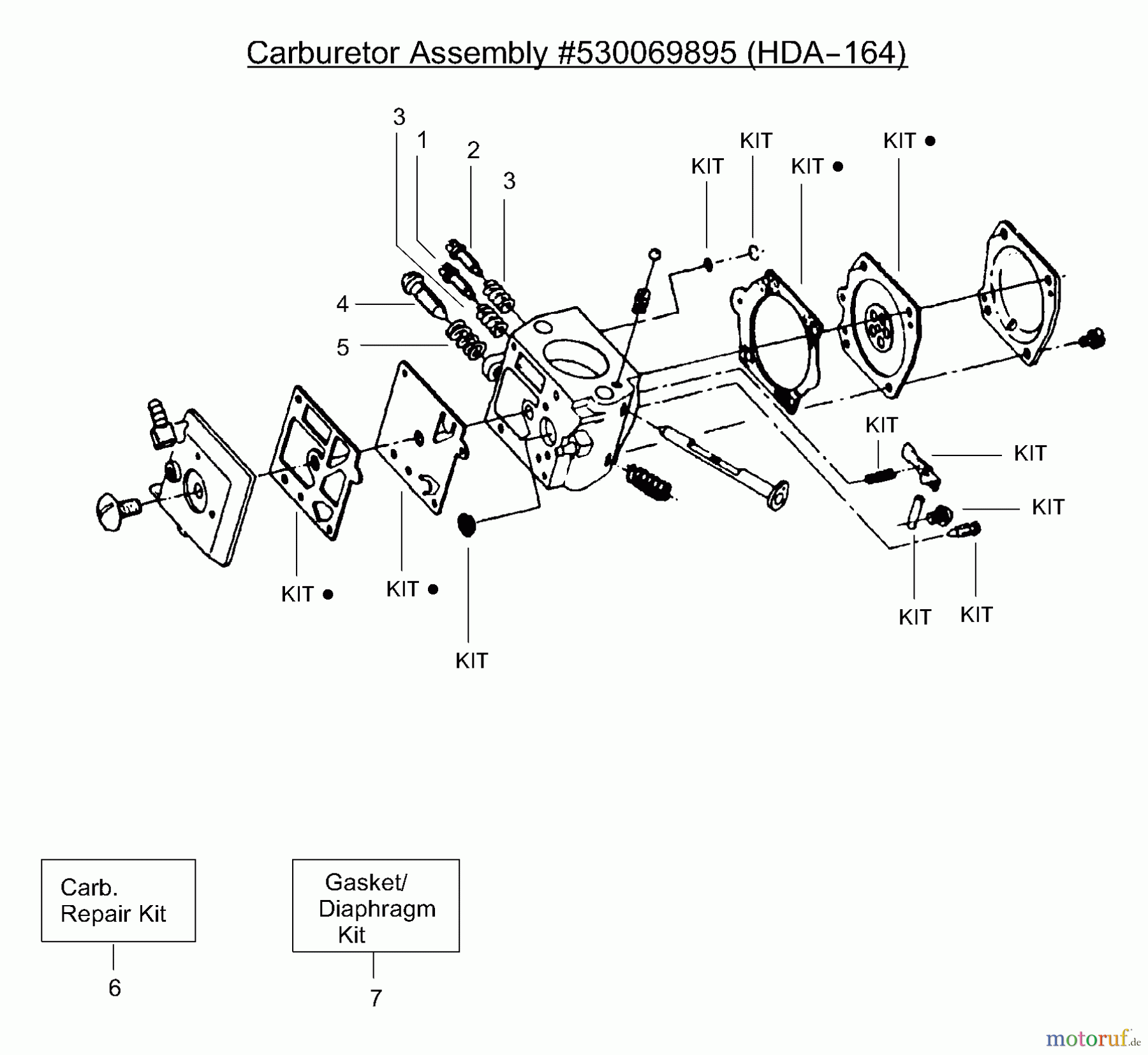  Poulan / Weed Eater Motorsägen 3450 (p219) - Poulan Chainsaw Carburetor Assembly (HDA164) 530069895