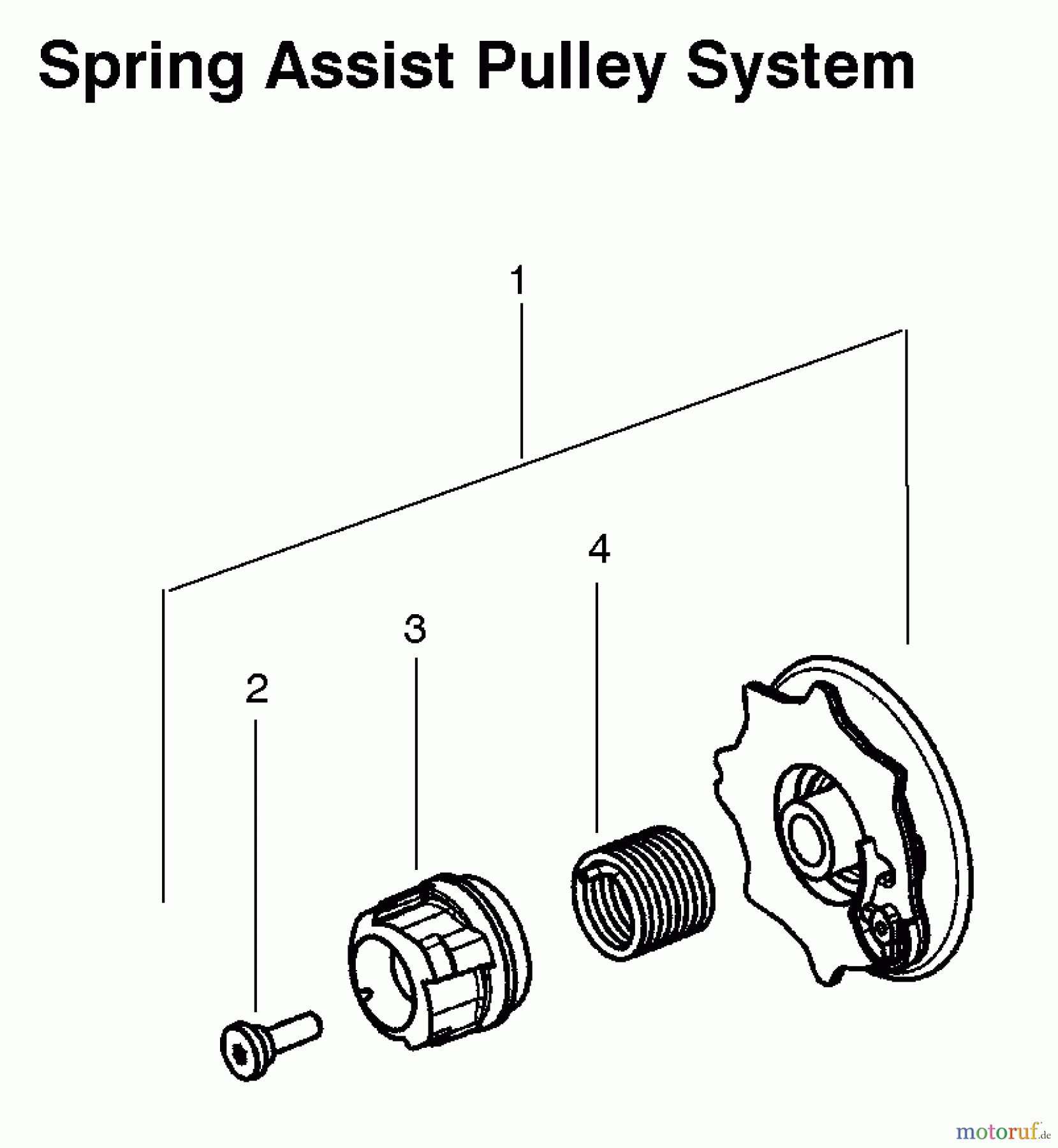  Poulan / Weed Eater Motorsägen P3314 (Type 2) - Poulan Chainsaw Spring Assist Pulley System
