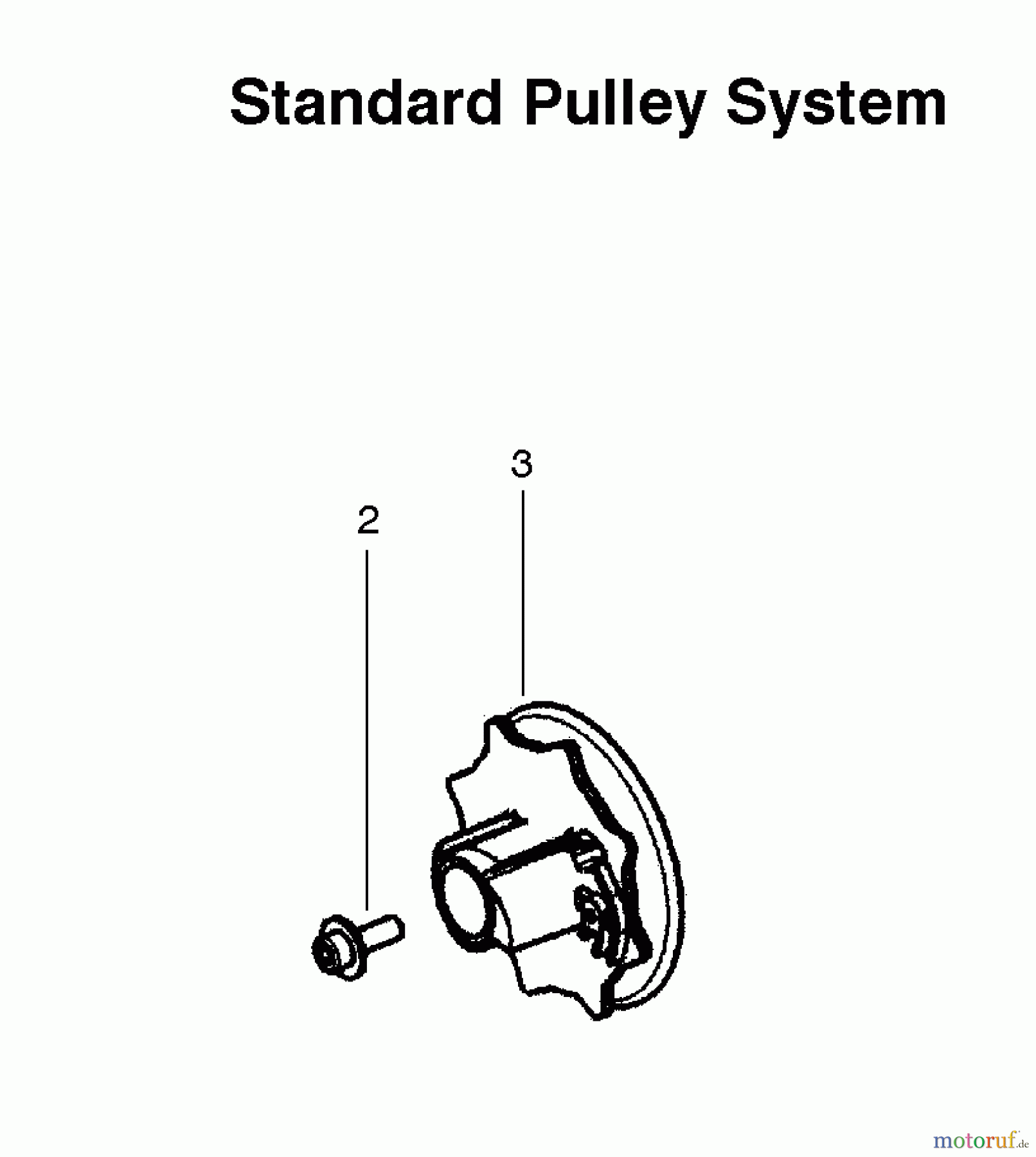  Poulan / Weed Eater Motorsägen P3314 (Type 2) - Poulan Chainsaw Standard Pulley System