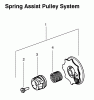 Poulan / Weed Eater P3314WS (Type 1) - Poulan Woodshark Chainsaw Ersatzteile Spring Assist Pulley System