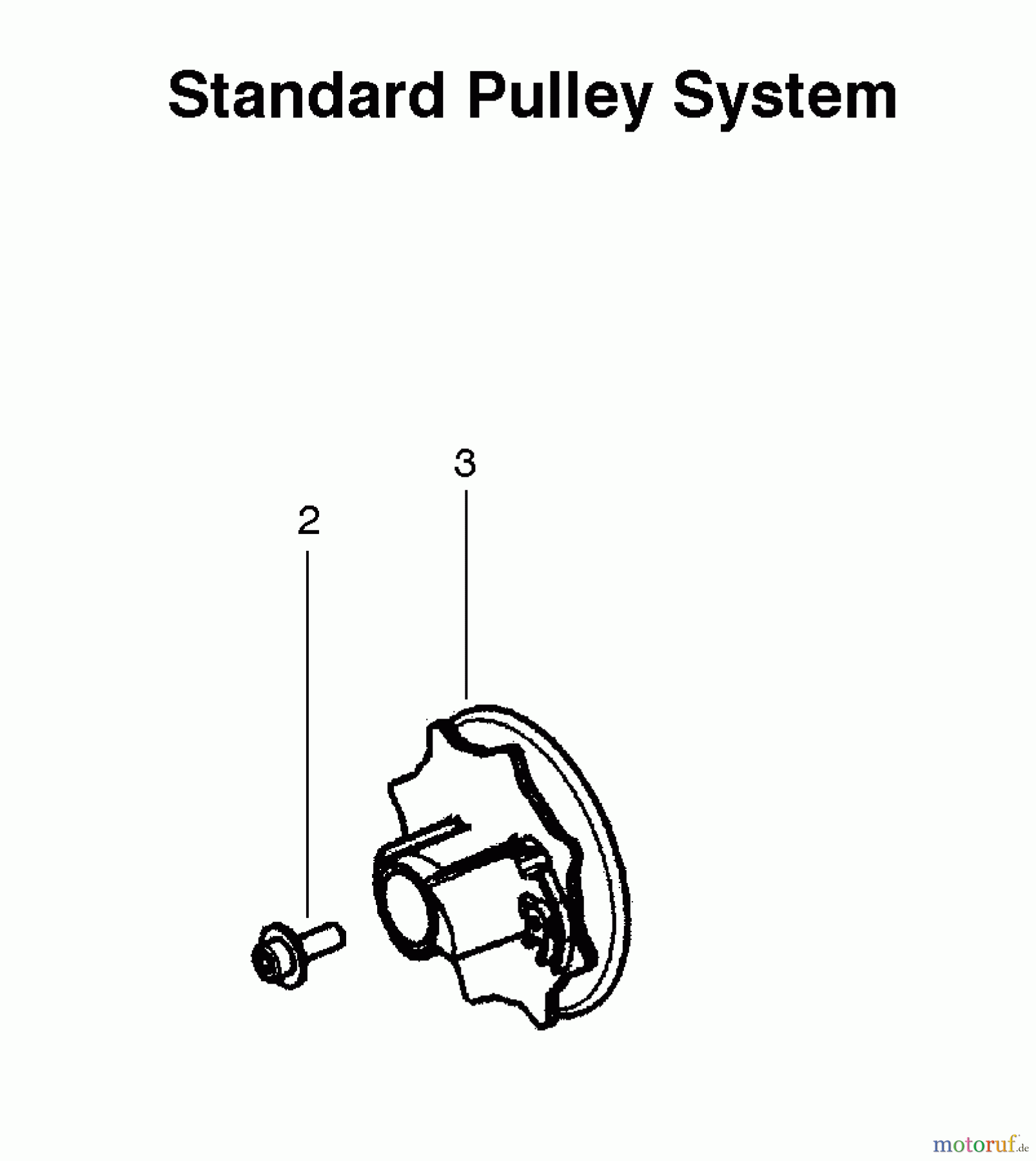  Poulan / Weed Eater Motorsägen P3314WS (Type 1) - Poulan Woodshark Chainsaw Standard Pulley System