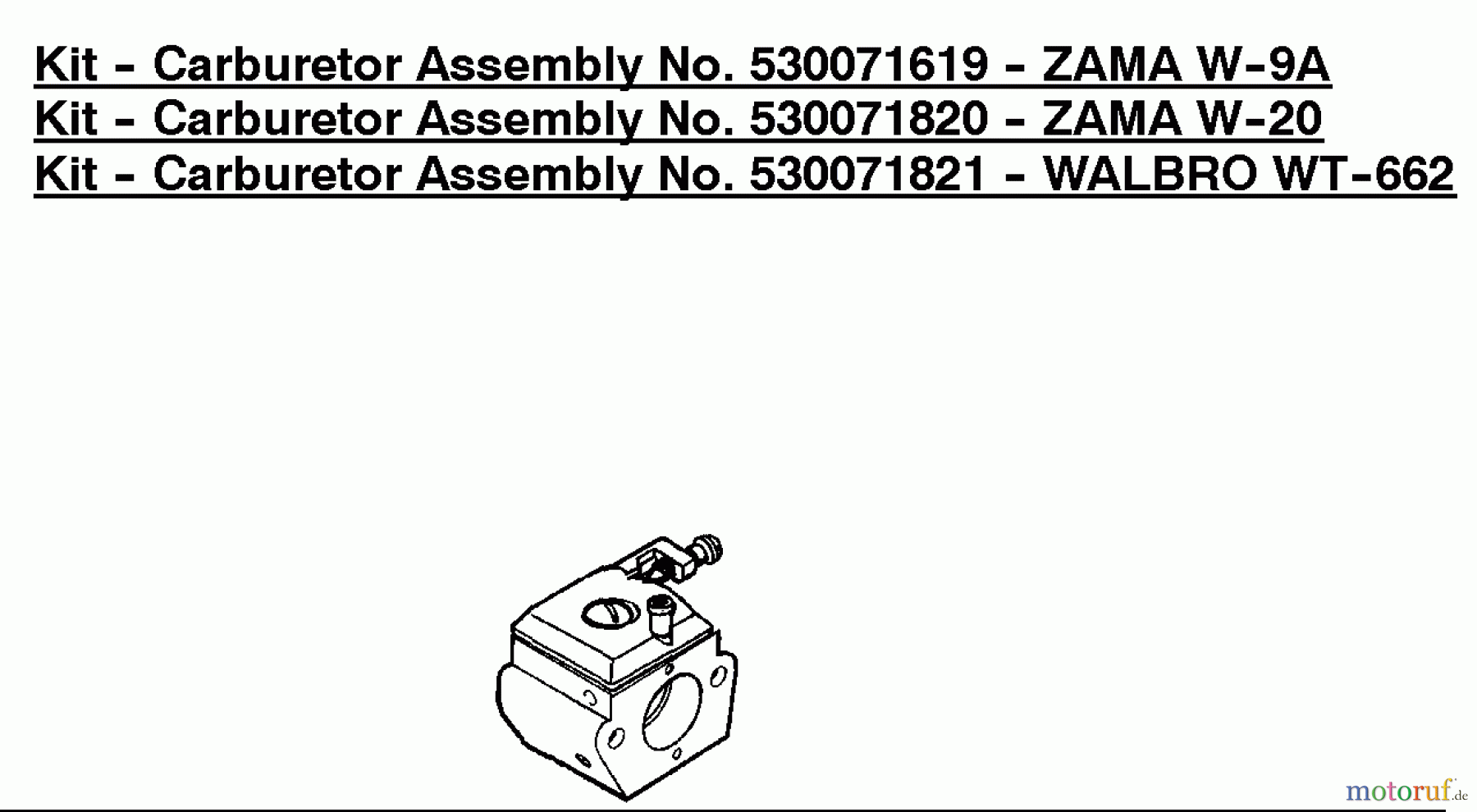  Poulan / Weed Eater Motorsägen PP221LE (Type 2) - Poulan Pro Chainsaw Kit - Carburetor Assembly
