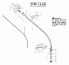 Poulan / Weed Eater TE450CXL LE (Type 1) - Poulan String Trimmer Listas de piezas de repuesto y dibujos Driveshaft & Cutting Head
