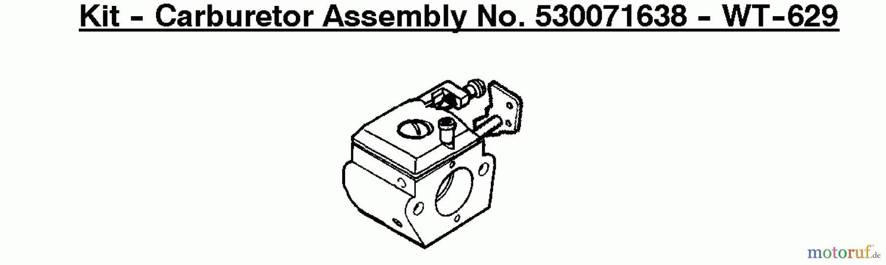  Poulan / Weed Eater Motorsensen, Trimmer WT3100 - Weed Eater String Trimmer Kit - Carburetor Assembly