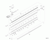Shindaiwa HT254 - Hedge Trimmer, Single-Sided, S/N: T11211001001 - T112119999 Listas de piezas de repuesto y dibujos 40" Cutter Asy