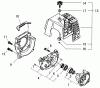 Shindaiwa ES726 - Power Sprayer, Back Pack, S/N: 9029001 - 9039900 Listas de piezas de repuesto y dibujos Crankcase / Engine Cover / Fan Cover