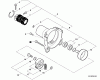 Shindaiwa PS344 - Power Broom, S/N: T15411001001 - T15411999999 Listas de piezas de repuesto y dibujos Clutch, Fan Case