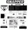 Snapper PP7140KWV - Wide-Area Walk-Behind Mower, 14 HP, Gear Drive, Pistol Grip, Series 0 Listas de piezas de repuesto y dibujos Decals
