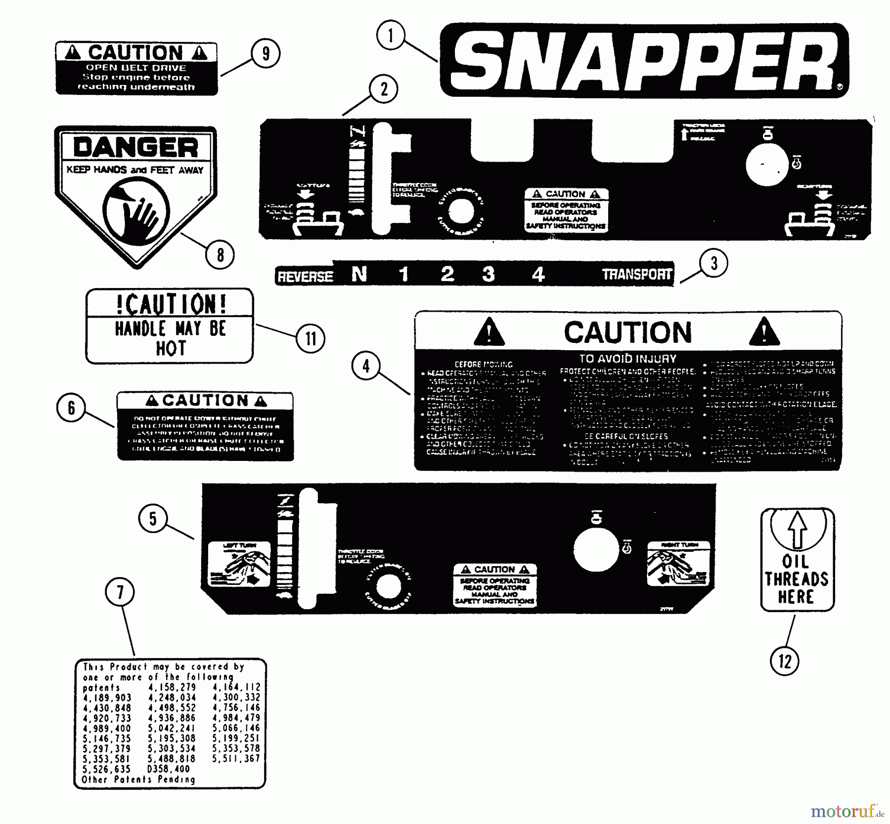  Snapper Rasenmäher für Großflächen SPP1250KW - Snapper Wide-Area Walk-Behind Mower, 12.5 HP, Gear Drive, Pistol Grip, Series 0 Decals