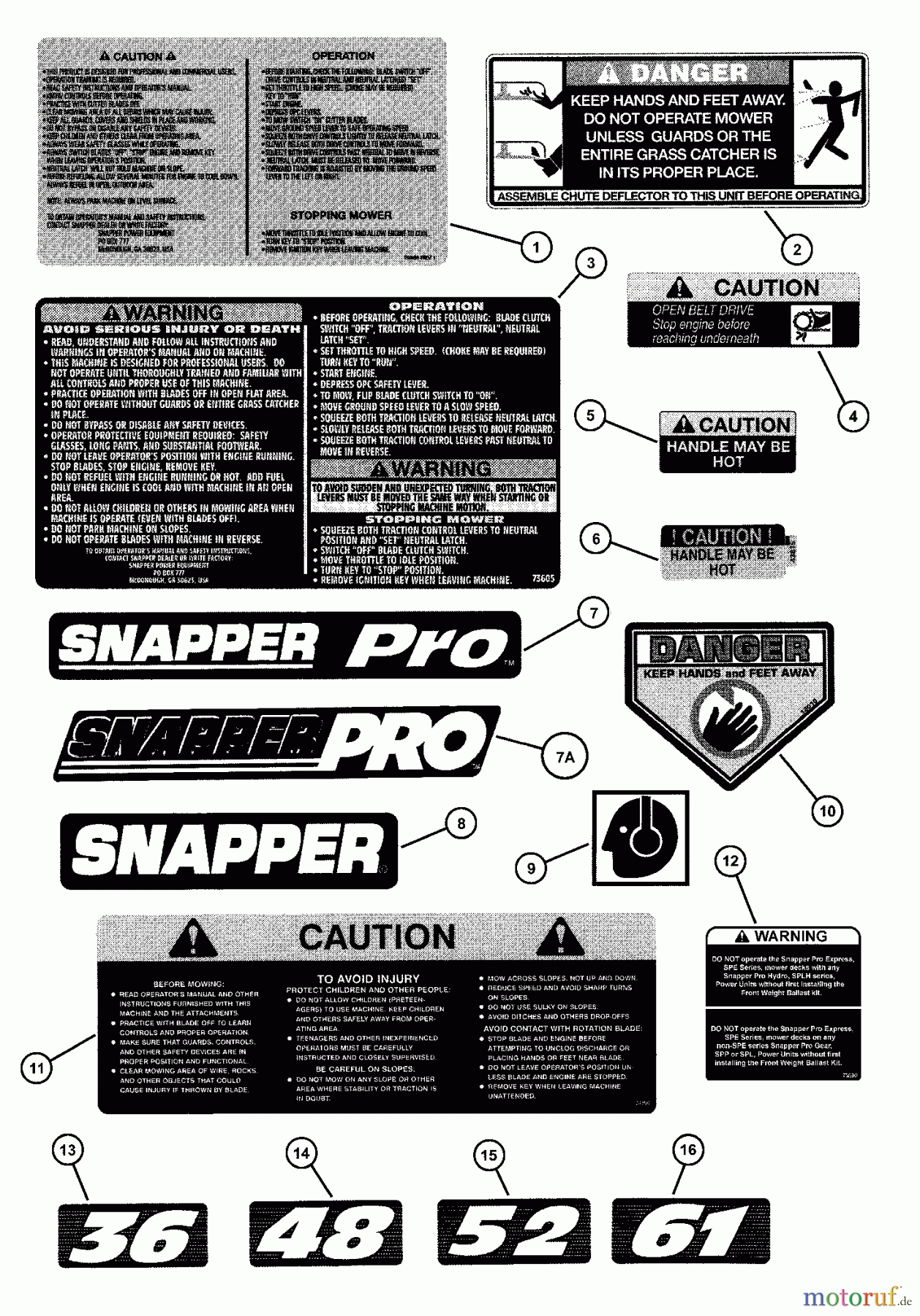  Snapper Mähdecks SP360 - Snapper 36