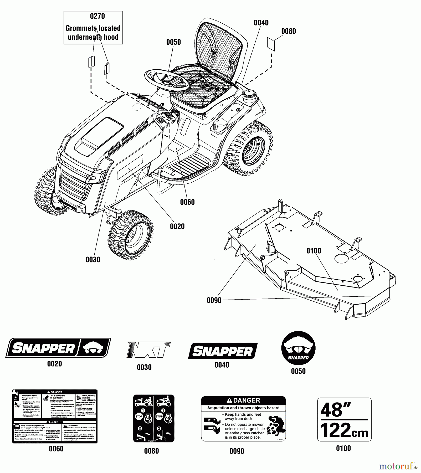 Snapper Rasen- und Gartentraktoren NXT2548 (2691188-00) - Snapper 48
