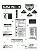 Snapper C3012523BVE (7800366) - 30" Rear-Engine Rider, 12.5 HP, Series 23, California Listas de piezas de repuesto y dibujos DECALS