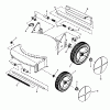 Snapper 19307T-2 - 19" Walk-Behind Mower, 3 HP, 2 Cycle, Steel Deck, Series 7 Listas de piezas de repuesto y dibujos Wheels, Guard, Axles