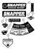 Snapper P216512BV - 21" Walk-Behind Mower, 6.5 HP, Steel Deck, Series 12 Listas de piezas de repuesto y dibujos Decals (Part 1)