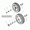 Snapper WP2167517BV (84743) - 21" Walk-Behind Mower, 6.75 HP, Steel Deck, Series 17 Listas de piezas de repuesto y dibujos FRONT WHEELS