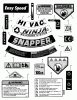 Snapper 216518B (80497) - 21" Walk-Behind Mower, 6.5 HP, Steel Deck, Series 18 Listas de piezas de repuesto y dibujos DECALS